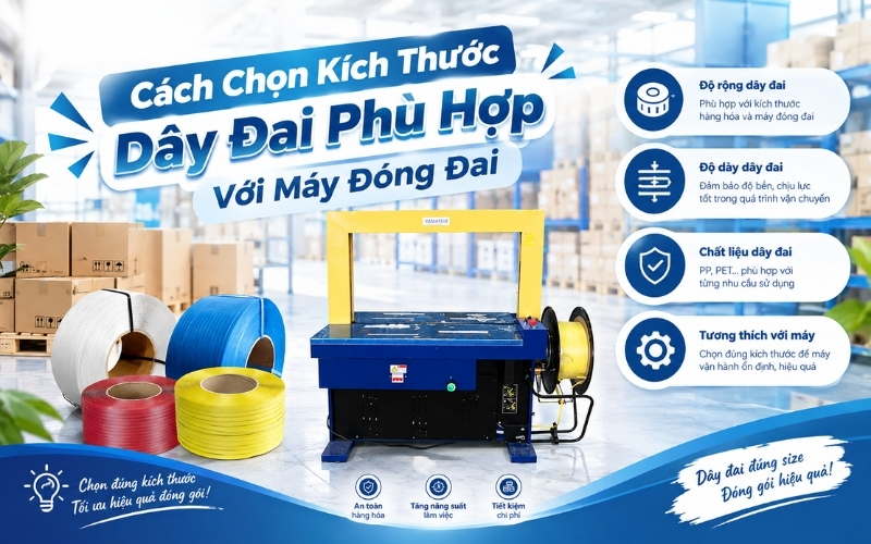 Cách Chọn Kích Thước Dây Đai Phù Hợp Với Máy Đóng Đai 