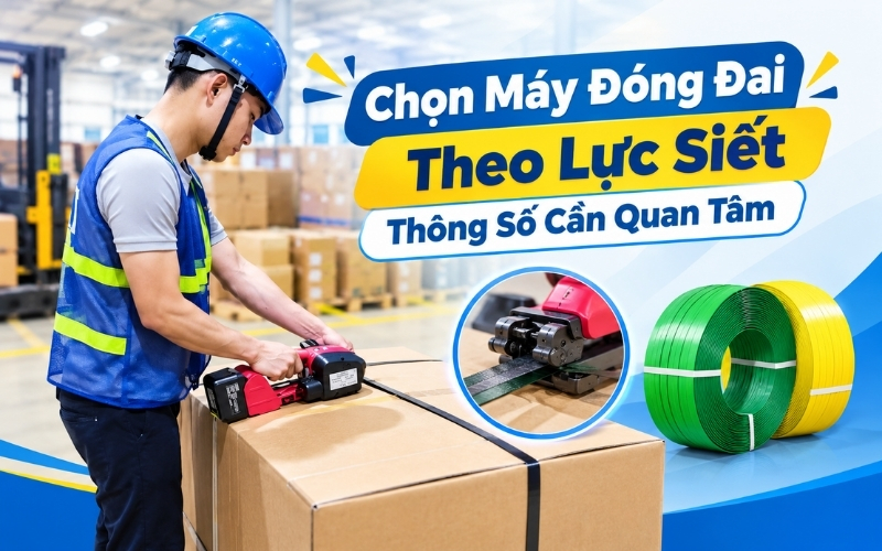 Chọn Máy Đóng Đai Theo Lực Siết Thông Số Cần Quan Tâm