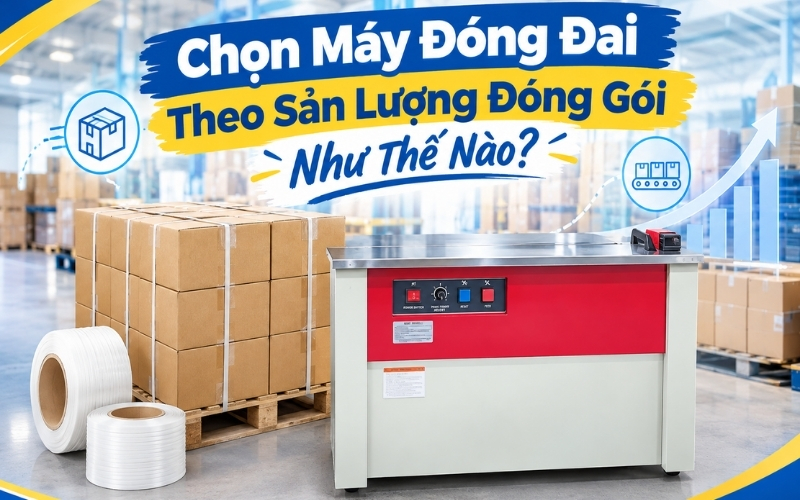 Chọn Máy Đóng Đai Theo Sản Lượng Đóng Gói Như Thế Nào