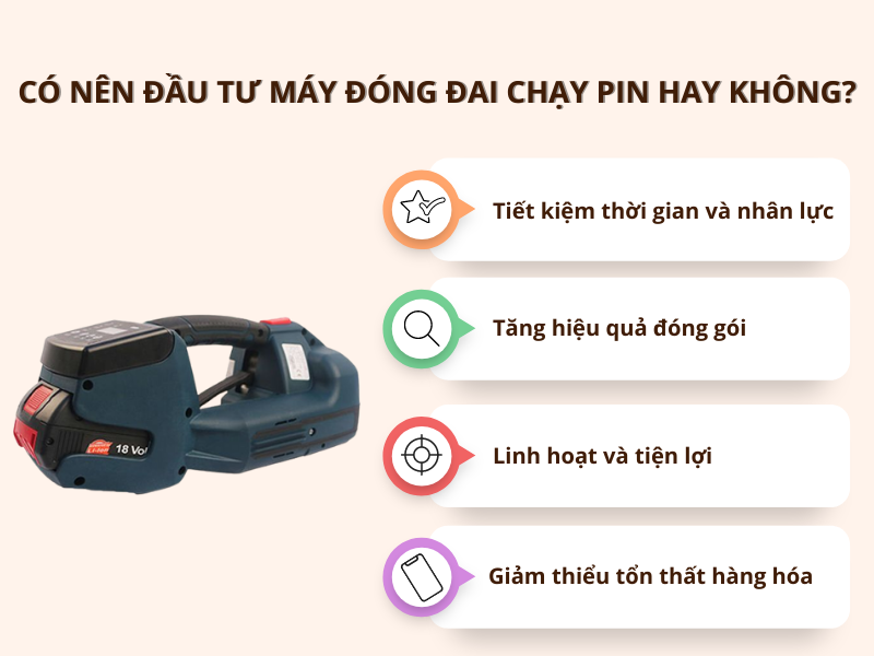 Lý do nên đầu tư vào máy đóng đai chạy pin