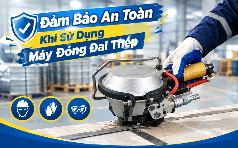 Đảm Bảo An Toàn Khi Sử Dụng Máy Đóng Đai Thép