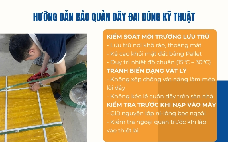 Hướng dẫn bảo quản dây đai đúng kỹ thuật
