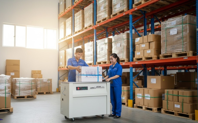 Khi nào nên mua máy đóng đai thùng JN-740