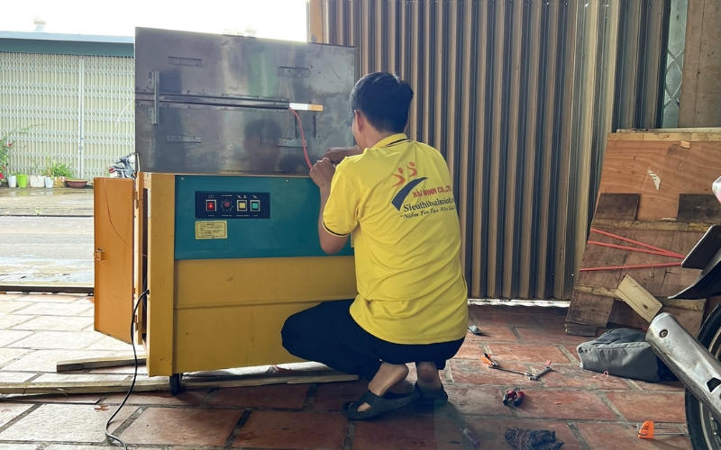 Không kiểm tra tính ổn định và độ bền của máy đai thùng