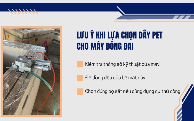 Lưu ý khi lựa chọn dây PET cho máy đóng đai