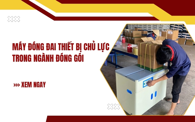 Máy Đóng Đai Thiết Bị Chủ Lực Trong Ngành Đóng Gói