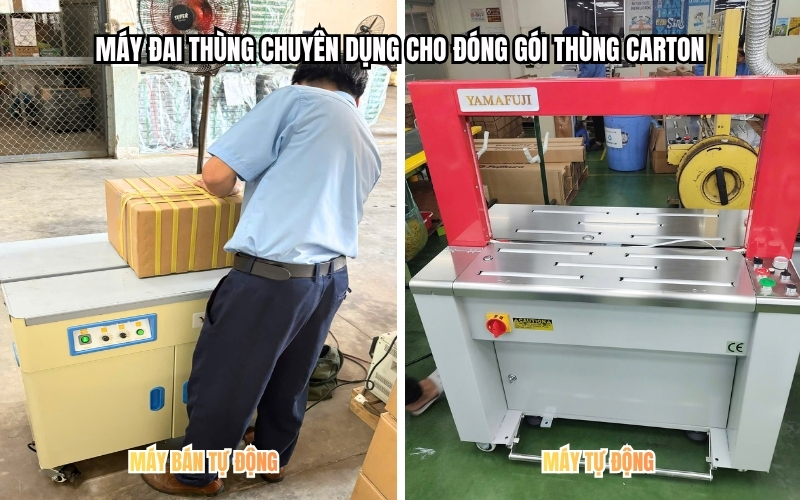 Máy đai thùng chuyên dụng cho đóng gói thùng carton