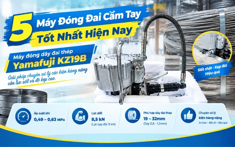 Máy đóng dây đai thép Yamafuji KZ19B