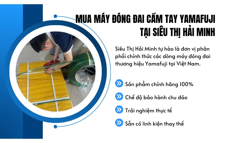 Mua máy đóng đai cầm tay Yamafuji tại siêu thị Hải Minh