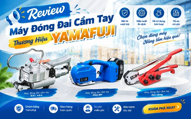 Review Máy Đóng Đai Cầm Tay Thương Hiệu Yamafuji