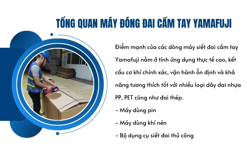 Tổng quan máy đóng đai cầm tay Yamafuji