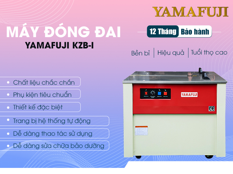 Đặc điểm nổi bật của máy đóng đai thùng Yamafuji KZB-I