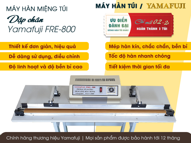Điểm nổi trội của máy hàn túi Yamafuji FRE-800