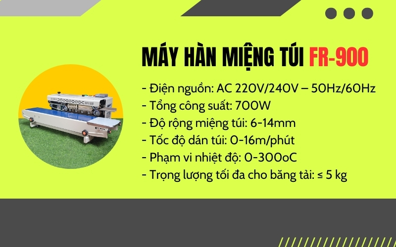  Đôi nét về máy hàn túi liên tục FR-900