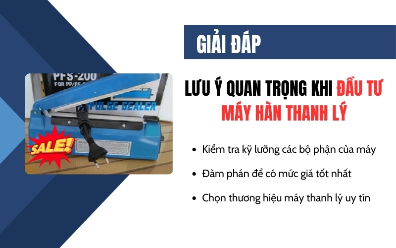 Lưu ý quan trọng khi đầu tư máy hàn thanh lý