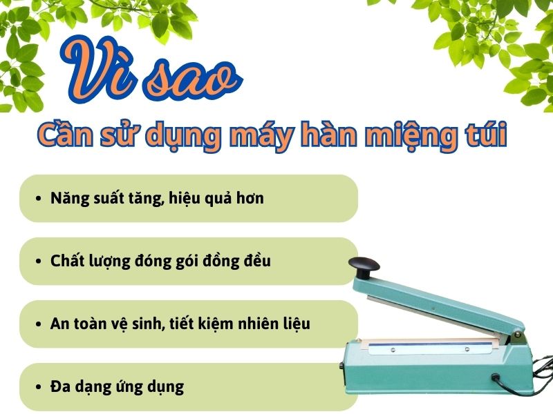 Máy hàn miệng túi cầm tay - Tiện ích không thể thiếu trong đời sống hàng ngày