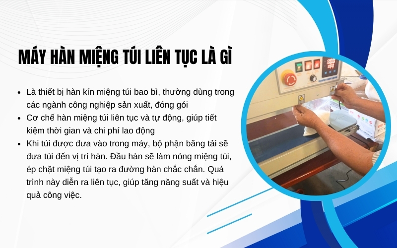 Máy hàn miệng túi liên tục là gì