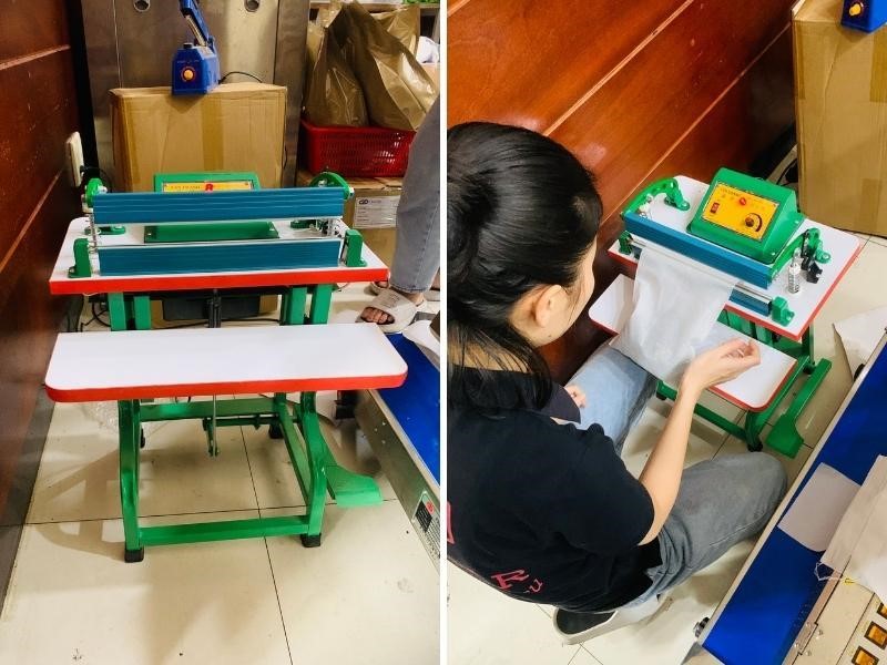 Máy hàn miệng túi dập chân M2-300 giá 1.700.000