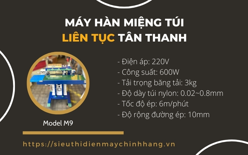 Máy hàn túi liên tục thương hiệu Tân Thanh