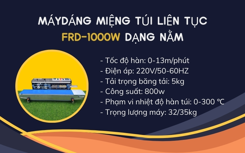 Máy dáng miệng túi liên tục FRD-1000W dạng nằm