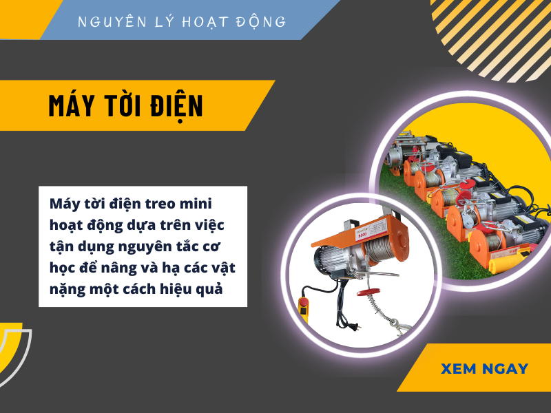 Nguyên lý hoạt động của máy tời điện mini