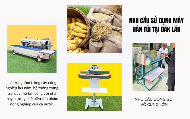 Nhu cầu sử dụng máy hàn túi tại Đắk Lắk