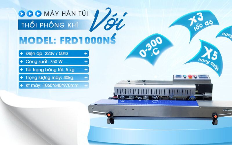 Thông số kĩ thuật của máy dán túi FRD1000NS