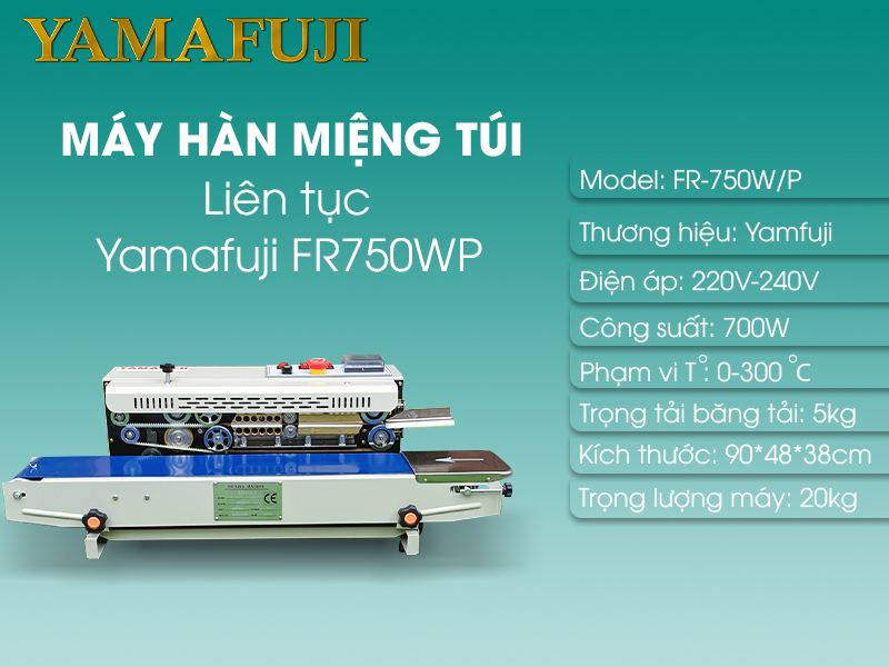 Máy hàn miệng túi Yamafuji FR750WP giá rẻ, chính hãng