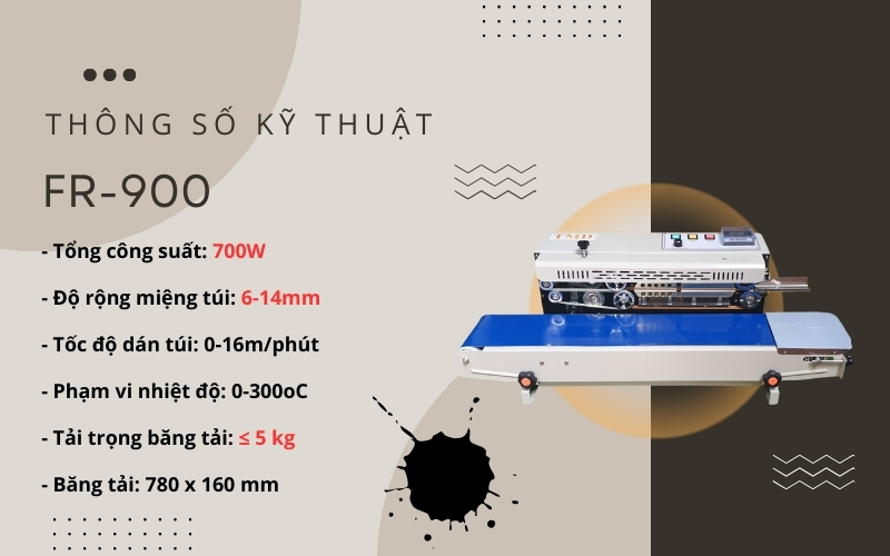 Thông tin giới thiệu về máy ép túi liên tục FR-900
