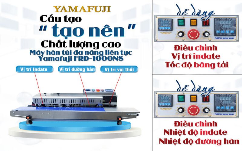 Tính năng của máy hàn miệng túi in date FRD1000NS