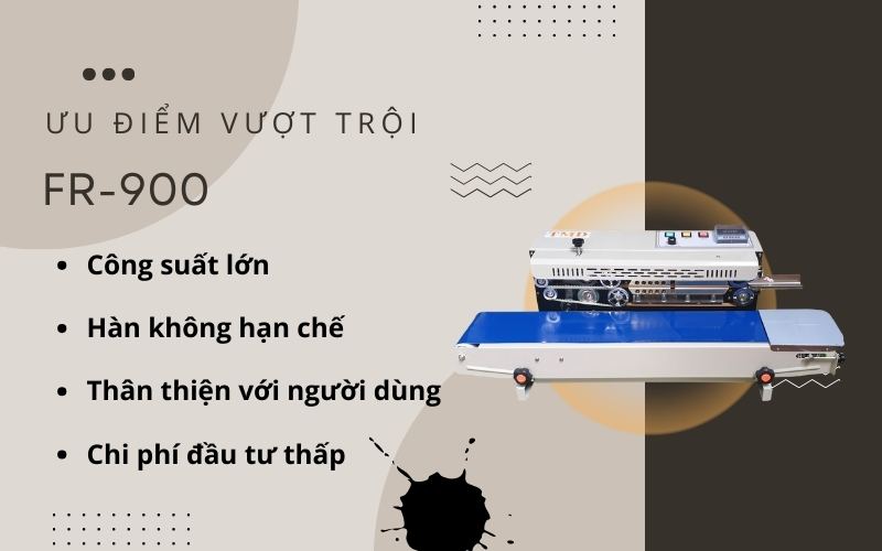 Ưu điểm vượt trội của máy dán miệng túi TMD FR-900