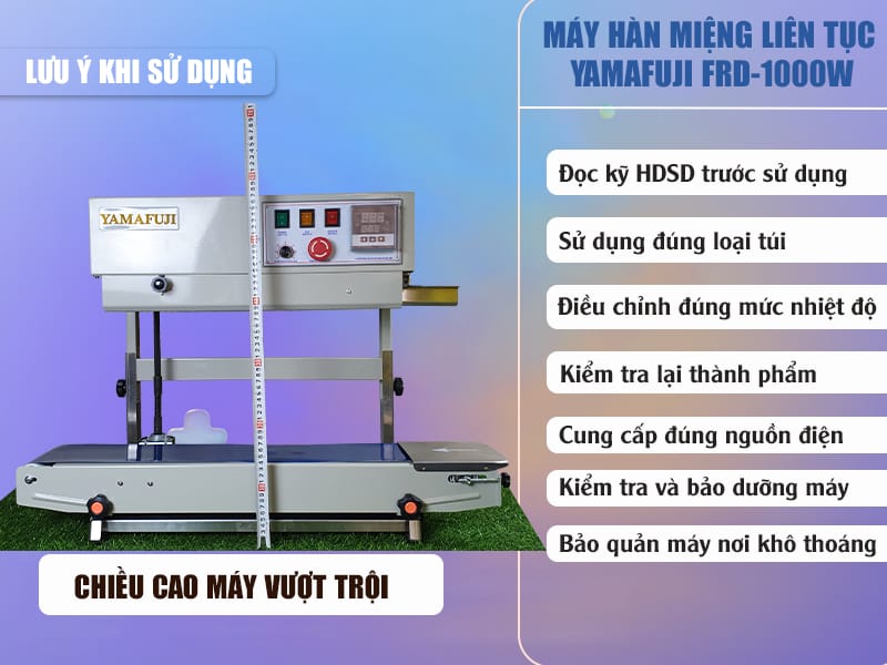 lưu ý khi sử dụng máy hàn miệng túi