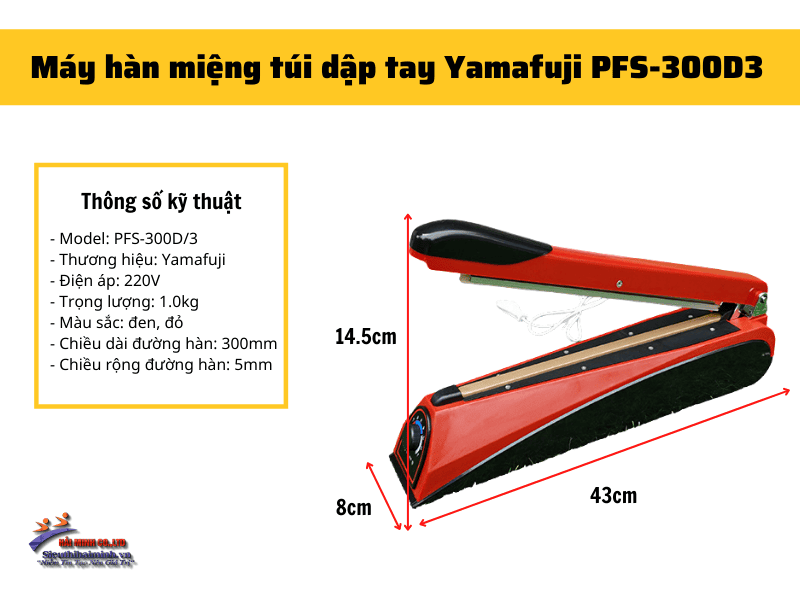 Máy hàn miệng túi dập tay Yamafuji PFS-300D3