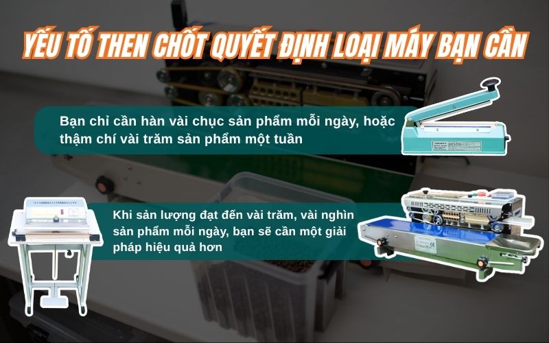 yếu tố then chốt quyết định loại máy bạn cần