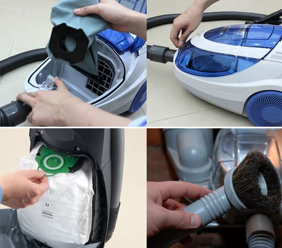 Kiểm tra vệ sinh lại các bộ phận của máy hút bụi công nghiệp