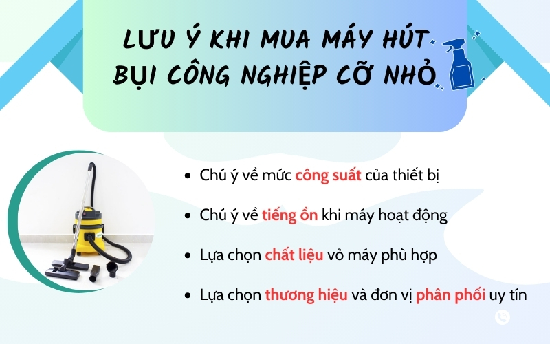 Lưu ý khi mua máy hút bụi công nghiệp cỡ nhỏ