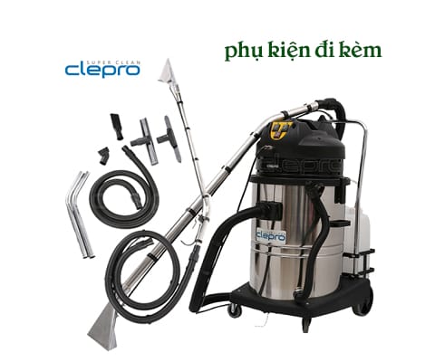 máy giặt thảm của Clepro cùng với các phụ kiện đi kèm