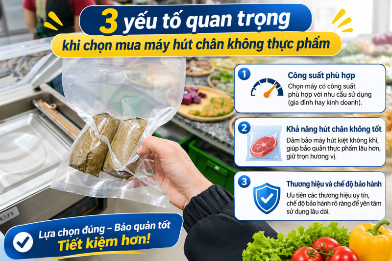 3 yếu tố quan trọng khi chọn mua máy hút chân không thực phẩm