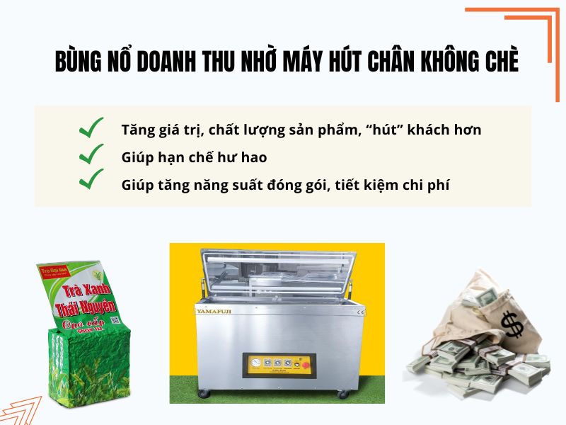 Bùng nổ doanh thu nhờ máy hút chân không chè