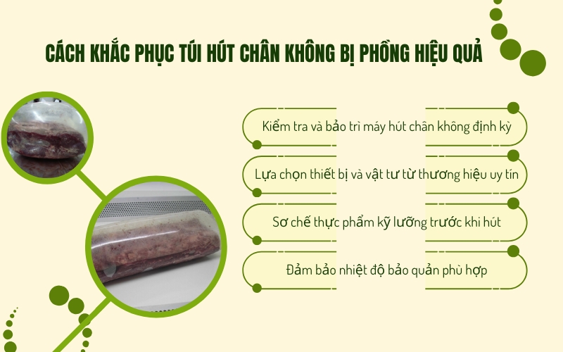 Cách khắc phục túi hút chân không bị phồng hiệu quả