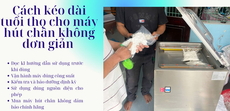 Cách kéo dài tuổi thọ cho máy hút chân không đơn giản