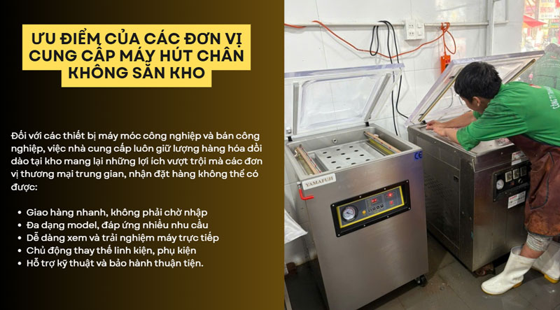 Ưu điểm của các đơn vị cung cấp máy hút chân không sẵn kho