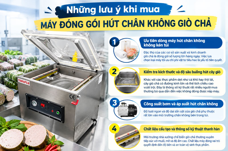Lưu ý khi mua máy hút chân không giò chả