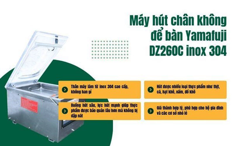 Máy hút chân không để bàn Yamafuji DZ260C