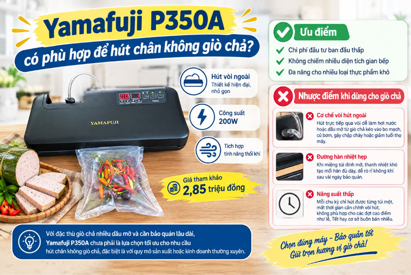 Top máy hút chân không giò chả tốt cho quy mô vừa và nhỏ