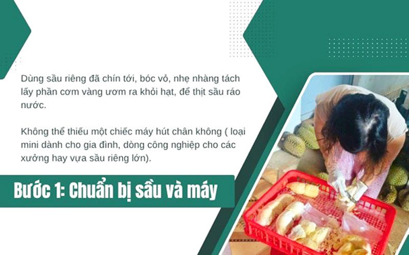 Cách bảo quản sầu riêng bằng máy đóng gói hút chân không cực đơn giản
