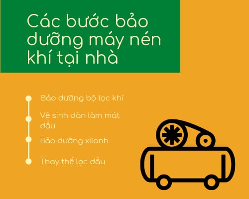 Cách để bảo dưỡng máy nén khí tại nhà hiệu quả
