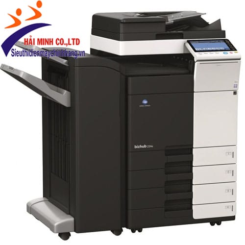 Máy photocopy KONICA MINOLTA Bizhub 224e có độ phân giải cao, màn hình hiển thị 5 dòng
