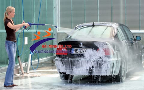 Máy rửa xe cao áp cho khả năng phun rửa mạnh mẽ