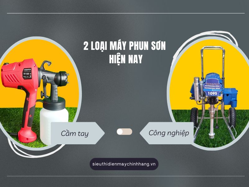 2 dòng máy phun sơn hiện nay